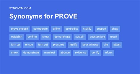 proves to be synonym|another way to say prove.